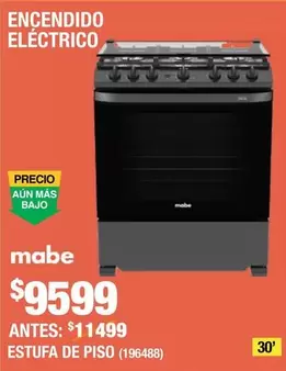 Oferta de Mabe - Estufa De Piso por $9599 en The Home Depot