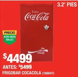 Oferta de Frigobar Cocacola por $4499 en The Home Depot