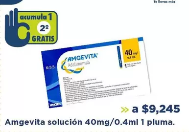 Oferta de Amgevita - Solución 40Mg/0.4Ml 1 Pluma por $9245 en Farmacia San Pablo