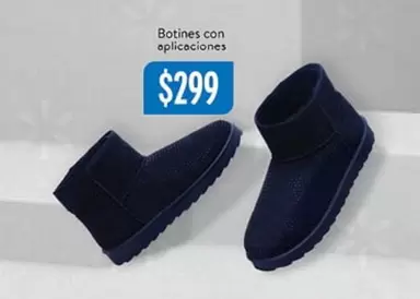 Oferta de Botines Con Oplicociones por $299 en Walmart