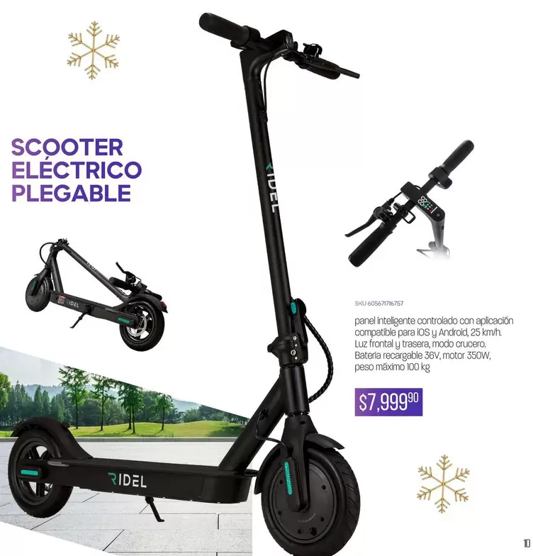 Oferta de Android - Scooter Eléctrico Plegable por $7999.9 en Del Sol