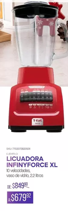 Oferta de T-fal - Licuadora Xl por $849.99 en Del Sol