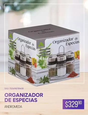 Oferta de Elegante - Organizador De Especias por $329.9 en Del Sol