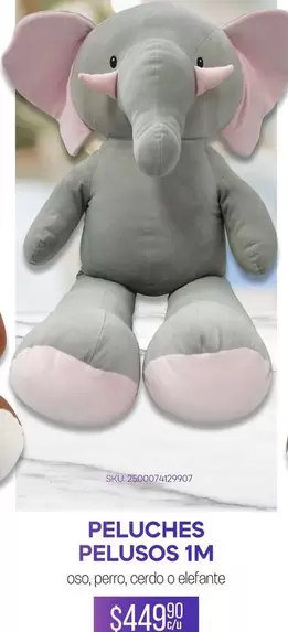 Oferta de Elefante - Peluches 1m por $449.9 en Del Sol