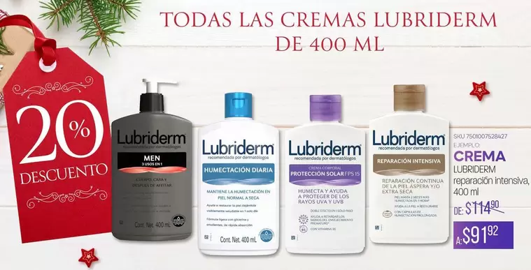 Oferta de Lubriderm - Crema en Del Sol