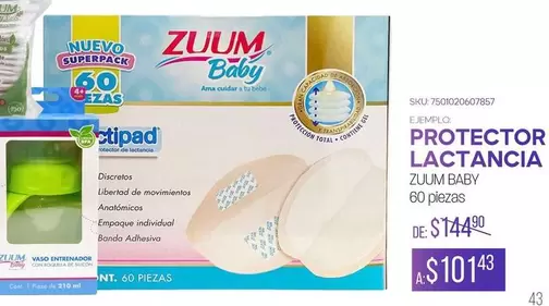 Oferta de Zuum - Protector Lactancia por $101.43 en Del Sol