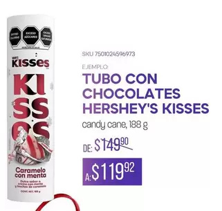 Oferta de Kisses - Tubo Con Chocolates Hershey's por $149.9 en Woolworth