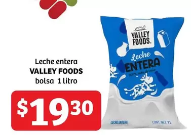 Oferta de Valley Foods - Leche Entera por $19.3 en Soriana Híper