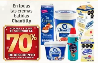 Oferta de Chantilly - En todas las cremas batidas en Soriana Híper