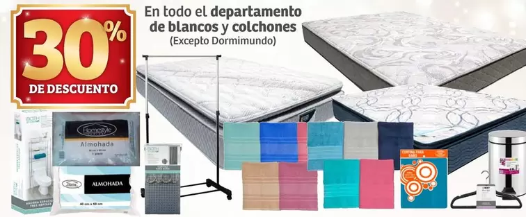 Oferta de En Todo El Departamento De Blancos Y Colchones en Soriana Híper