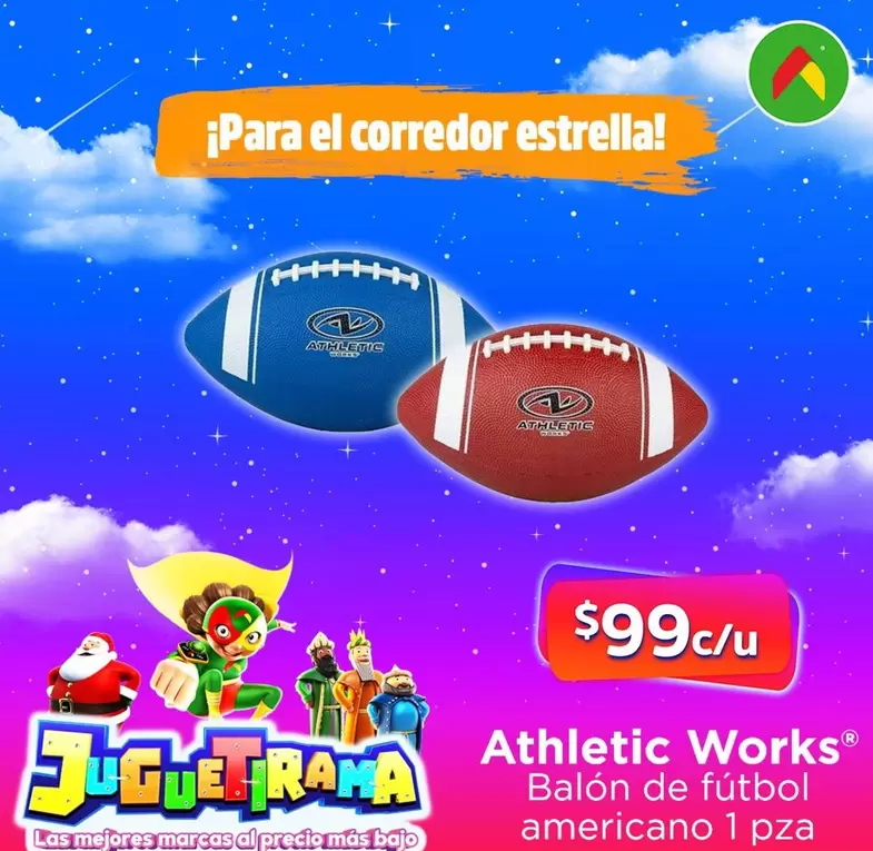 Oferta de Americano - Athletic Works Balón De Fútbol  1 Pza por $99 en Bodega Aurrera