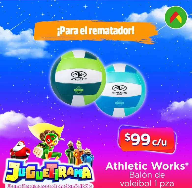 Oferta de Atrlestic Works Balón De Voleibol 1 Pza por $99 en Bodega Aurrera