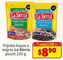 Oferta de La Sierra - Frijoles Bayos O Negros Pouch por $8.9 en Soriana Híper