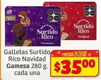 Oferta de Gamesa - Galletas Surtido Rico Navidad por $35 en Soriana Híper