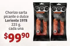 Oferta de Una - Chorizo Sarta Picante O Dulce por $99.9 en Soriana Híper