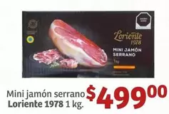 Oferta de Serrano - Mini Jamon por $499 en Soriana Híper