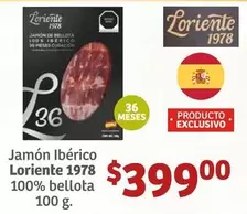 Oferta de Bellota - Jamón Ibérico por $399 en Soriana Híper