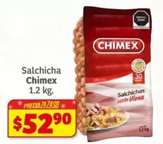 Oferta de Chimex - Salchicha por $52.9 en Soriana Híper