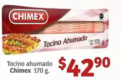 Oferta de Chimex - Tocino Ahumado por $42.9 en Soriana Híper