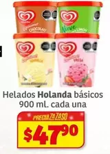 Oferta de Holanda - Helados  Básicos 900 Ml. Cada Una por $47.9 en Soriana Híper