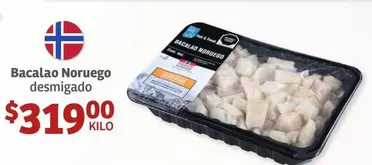 Oferta de Bacalao Noruego Desmigado por $319 en Soriana Híper