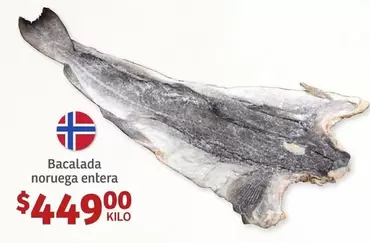 Oferta de Bacalada Noruega Entera por $449 en Soriana Híper