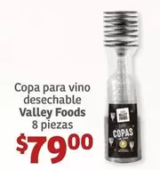 Oferta de 8 - Copa Para Vino Desechable Valley Foods por $79 en Soriana Híper