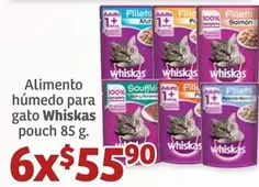 Oferta de Whiskas - Alimento Húmedo Para Gato Pouch por $55.9 en Soriana Híper