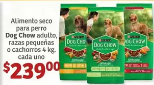 Oferta de Purina - Alimento Seco Para Perro Dog Chow Adulto, Razas Pequeñas O Cachorros por $239 en Soriana Híper