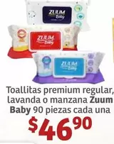 Oferta de Zuum - Toallitas Premium Regular, Lavanda O Manzana por $46.9 en Soriana Híper