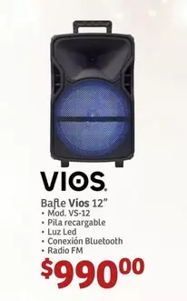 Oferta de Vios - Bafle 12" Mod. Vs-12 por $990 en Soriana Híper