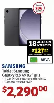 Oferta de Samsung - Tablet Galaxy Tab A9 8.7" Gris por $2290 en Soriana Híper