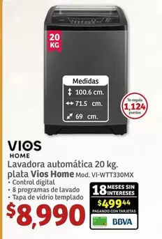 Oferta de Vios - Lavadora Automatica por $8990 en Soriana Híper