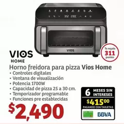 Oferta de Vios - Horno Freidora Para Pizza por $2490 en Soriana Híper