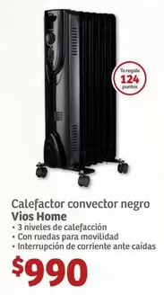 Oferta de Vios - Calefactor Convector Negro por $990 en Soriana Híper