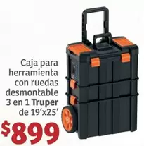 Oferta de Truper - Caja Para Herramienta Con Ruedas Desmontable 3 En 1 por $899 en Soriana Híper