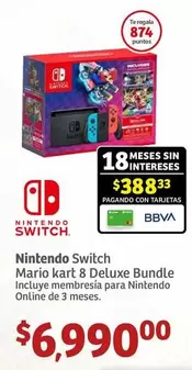 Oferta de 8 - Switch Mario Kart  Deluxe Bundle por $6990 en Soriana Híper