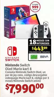 Oferta de Nintendo -  Switch Oled Mario Kart 8 por $7990 en Soriana Híper