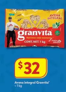 Oferta de Granvita - Avena Integral por $32 en Walmart