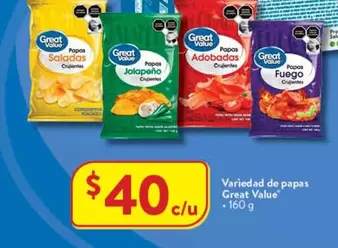 Oferta de Great Value - Variedad De Papas por $40 en Walmart