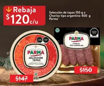 Oferta de Parma - Selección De Tapas O Chorizo Tipo Argentino por $120 en Walmart