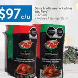 Oferta de Mr. Pavo - Salsa Tradicional O 7 Chiles por $97 en Walmart