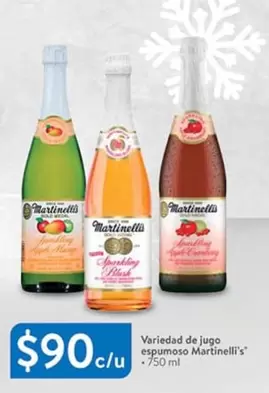 Oferta de Martinelli - Variedad De Jugo Espumoso por $90 en Walmart