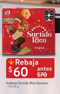 Oferta de Gamesa - Galletas Surtido Rico por $60 en Walmart