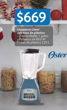 Oferta de Oster - Licuadora Con Vaso De Plástico por $669 en Walmart