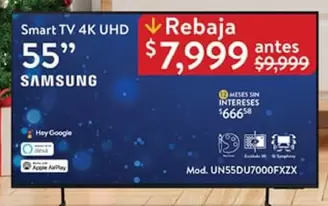 Oferta de Smart -  TV 4K UHD 55" por $7999 en Walmart