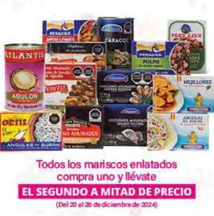 Oferta de Ortiz - Todos Los Mariscos Enlatados en La Comer