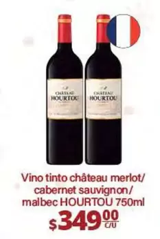 Oferta de Vino Tinto Château Merlot/ Cabernet Sauvignon/ Malbec por $349 en La Comer