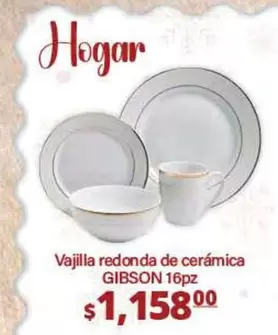 Oferta de Gibson - Vajilla Redonda De Cerámica por $1158 en La Comer