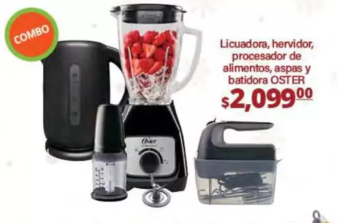 Oferta de Oster - Licuadora, Hervidor, Processador De Alimentos, Aspas Y Batidora por $2099 en La Comer